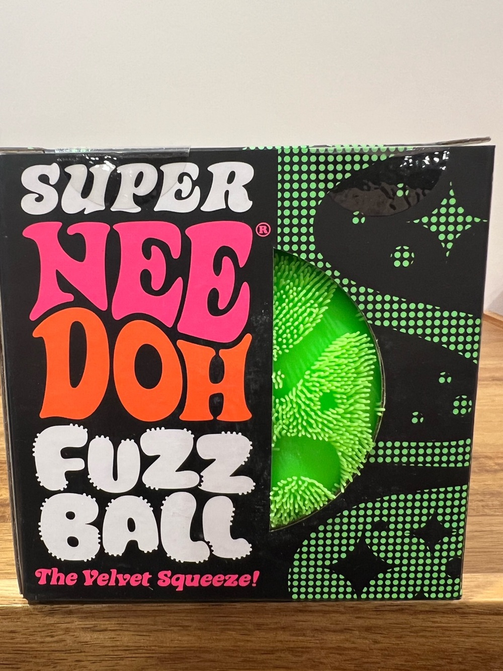 🌟💚SUPER NeeDoh Fuzz Ball - Green Squishy Ball 💚🌟